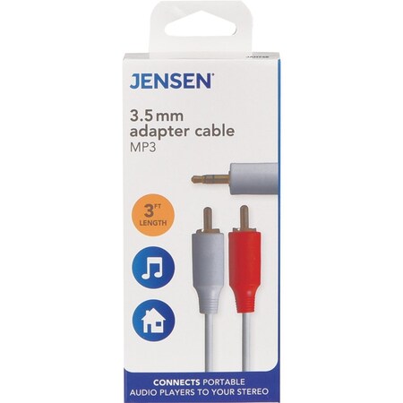 Jensen 3 Ft. White Stereo Audio Cable JAH745V